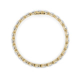 7CTW Pear Shaped Lab Grown Diamond (F/VS) Fancy Line Bracelet in 14K Gold