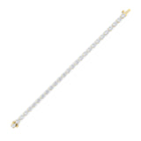 7CTW Pear Shaped Lab Grown Diamond (F/VS) Fancy Line Bracelet in 14K Gold