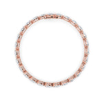 7CTW Pear Shaped Lab Grown Diamond (F/VS) Bracelet in 14K Rose Gold