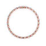 7CTW Pear Shaped Lab Grown Diamond (F/VS) Bracelet in 14K Rose Gold