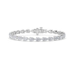 8CTW Pear Shaped Lab Grown Diamond (F/VS) East West Bracelet in 14K Gold