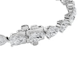 8CTW Pear Shaped Lab Grown Diamond (F/VS) East West Bracelet in 14K Gold
