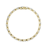 8CTW Pear Shaped Lab Grown Diamond (F/VS) East West Bracelet in 14K Gold