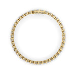 16.5CTW Marquise Shaped Lab Grown Diamond (F/VS) Angled Line Bracelet in 14K Gold