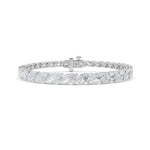 13CTW Marquise Shaped Lab Grown Diamond (F/VS) Fancy Bracelet in 14K Gold