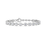 4CTW Mix Shaped Lab Grown Diamond (G/VS) Bracelet in 14K Gold