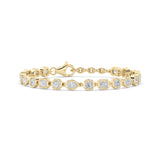 4CTW Mix Shaped Lab Grown Diamond (G/VS) Bracelet in 14K Gold