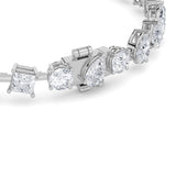 10.25CTW Mix Shaped Lab Grown Diamond (F/VS) Bracelet in 14K Gold
