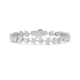 10.5CTW Mix Shaped Lab Grown Diamond (F/VS) North South Bracelet in 14K Gold