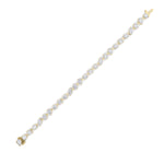 10.5CTW Mix Shaped Lab Grown Diamond (F/VS) North South Bracelet in 14K Gold