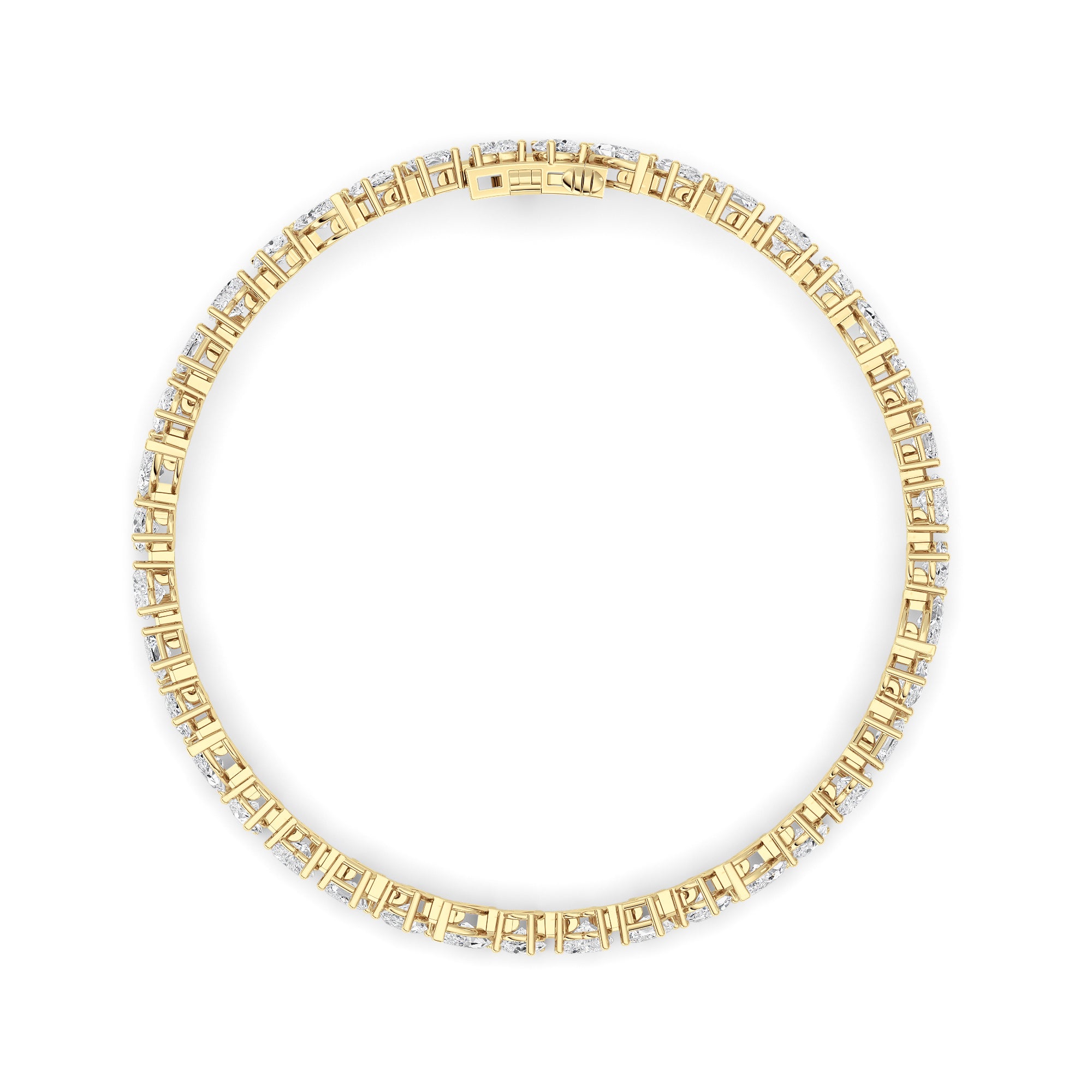 8CTW Mix Shaped Lab Grown Diamond (F/VS) Bracelet in 14K Gold