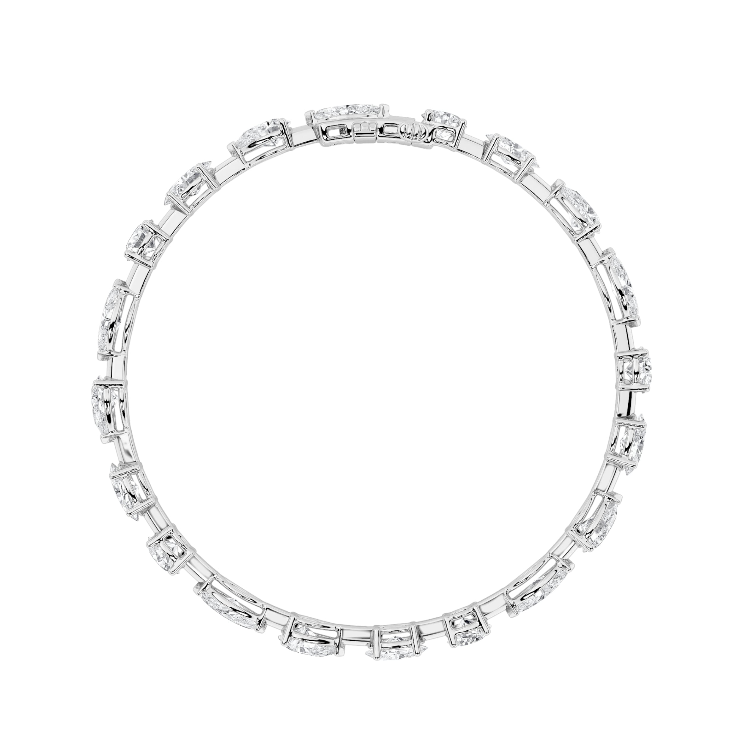 10.25CTW Mix Shaped Lab Grown Diamond (F/VS) Bracelet in 14K Gold