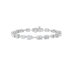 12CTW Mix Shaped Lab Grown Diamond East & West Bracelet in 14K Gold (F/VS)