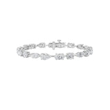 12CTW Mix Shaped Lab Grown Diamond East & West Bracelet in 14K Gold (F/VS)