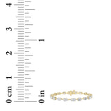 6CTW Mix Shaped Lab Grown Diamond East & West Bracelet in 14K Gold (F/VS)