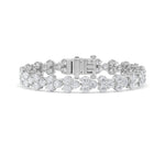 13CTW Round Shaped Lab Grown Diamond (F/VS) Cluster Bracelet in 14K Gold