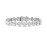 13CTW Round Shaped Lab Grown Diamond (F/VS) Cluster Bracelet in 14K Gold