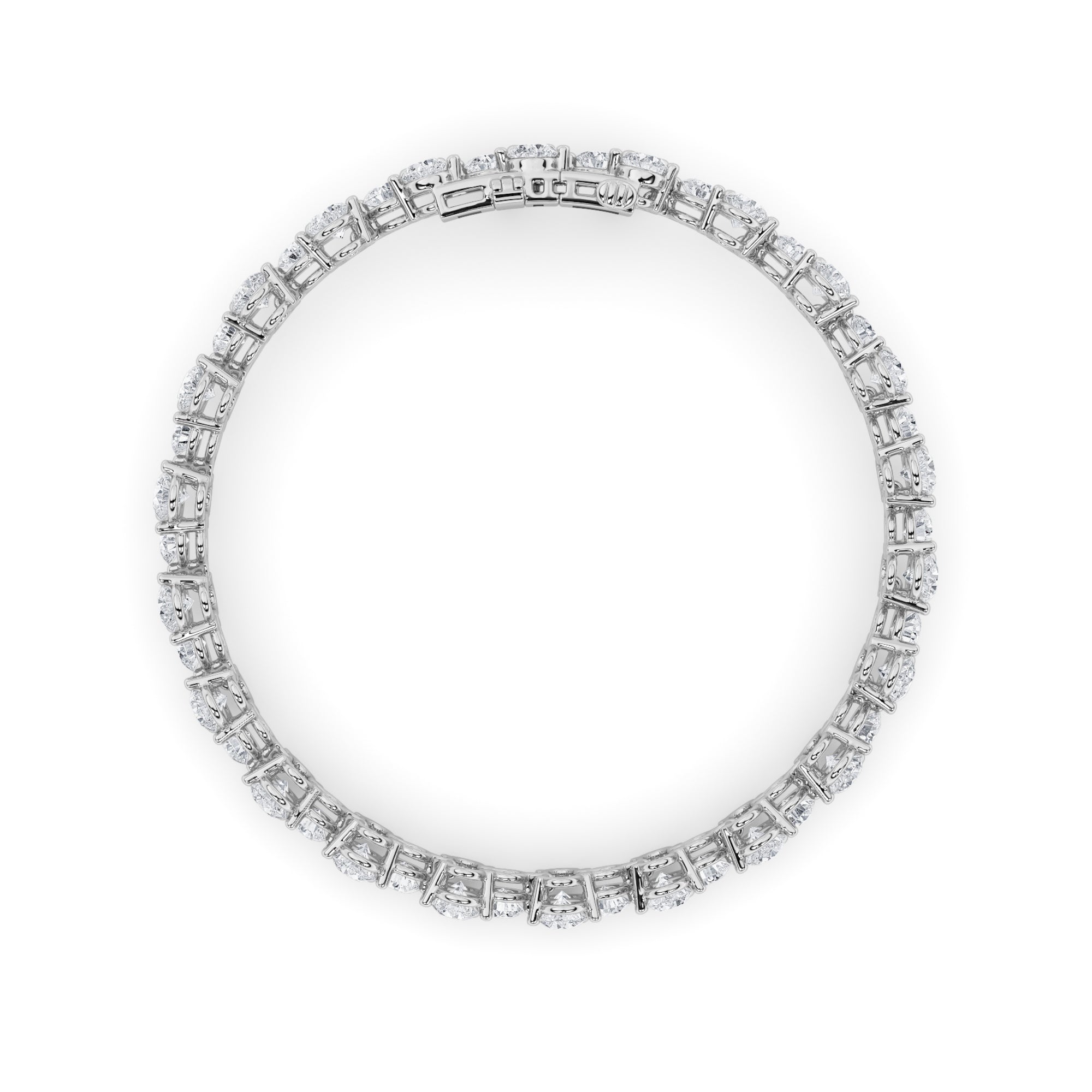 13CTW Round Shaped Lab Grown Diamond (F/VS) Cluster Bracelet in 14K Gold