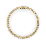 13CTW Round Shaped Lab Grown Diamond (F/VS) Cluster Bracelet in 14K Gold