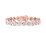 13CTW Round Shaped Lab Grown Diamond (F/VS) Cluster Bracelet in 14K Gold