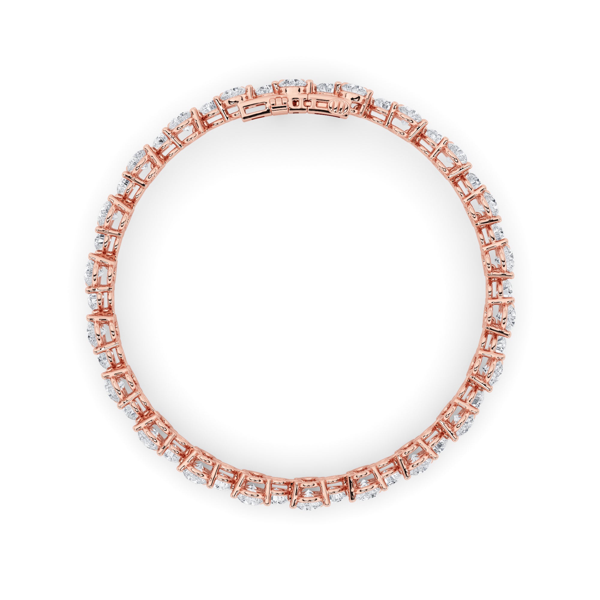 13CTW Round Shaped Lab Grown Diamond (F/VS) Cluster Bracelet in 14K Gold