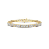 10CTW Round Shaped Lab Grown Diamond (F/VS) Bracelet in 14K Gold