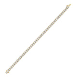 10CTW Round Shaped Lab Grown Diamond (F/VS) Bracelet in 14K Gold