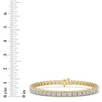 10CTW Round Shaped Lab Grown Diamond (F/VS) Bracelet in 14K Gold