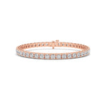 10CTW Round Shaped Lab Grown Diamond (F/VS) Bracelet in 14K Gold