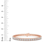 10CTW Round Shaped Lab Grown Diamond (F/VS) Bracelet in 14K Gold