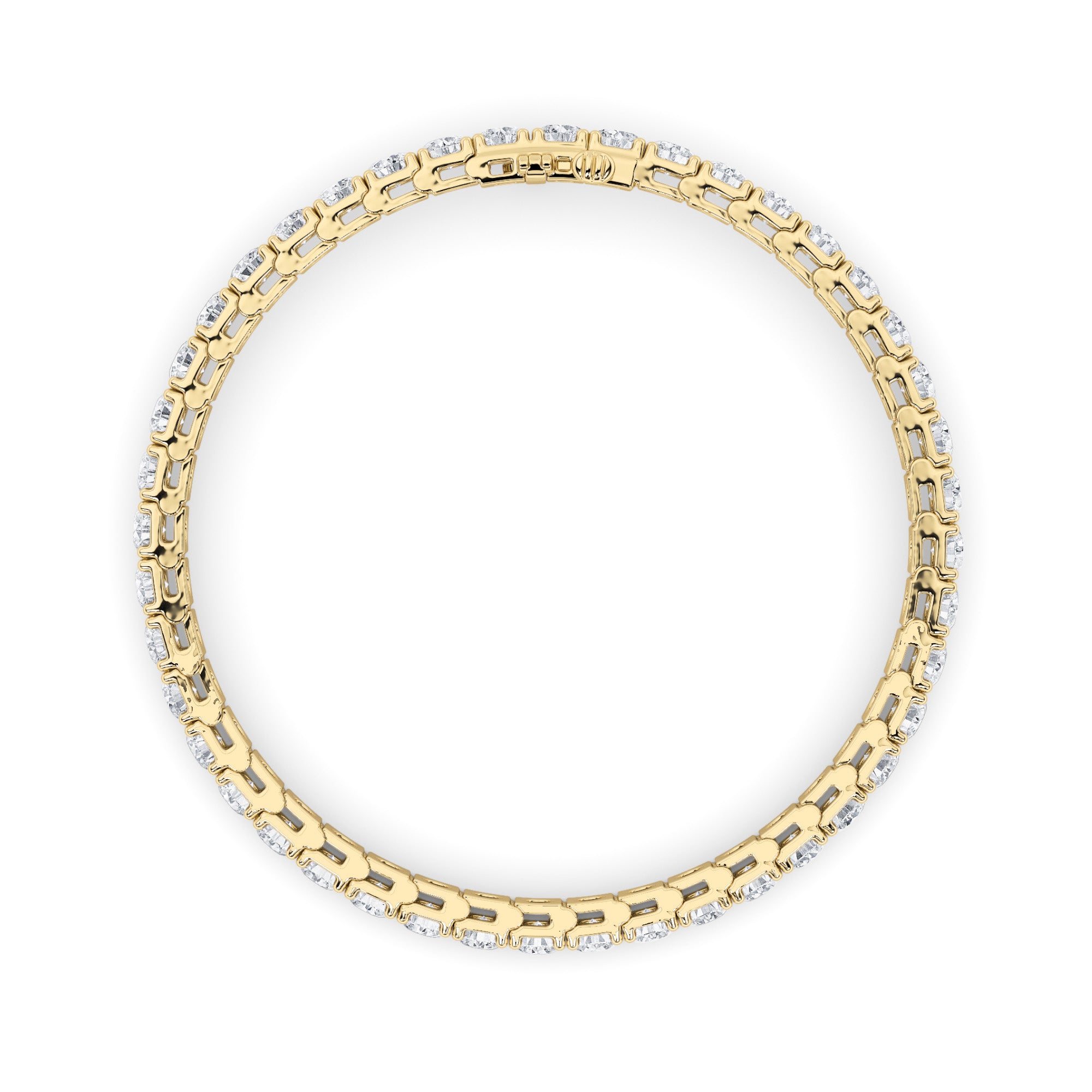 10.25CTW Round Shaped Lab Grown Diamond (F/VS) Bracelet in 14K Gold