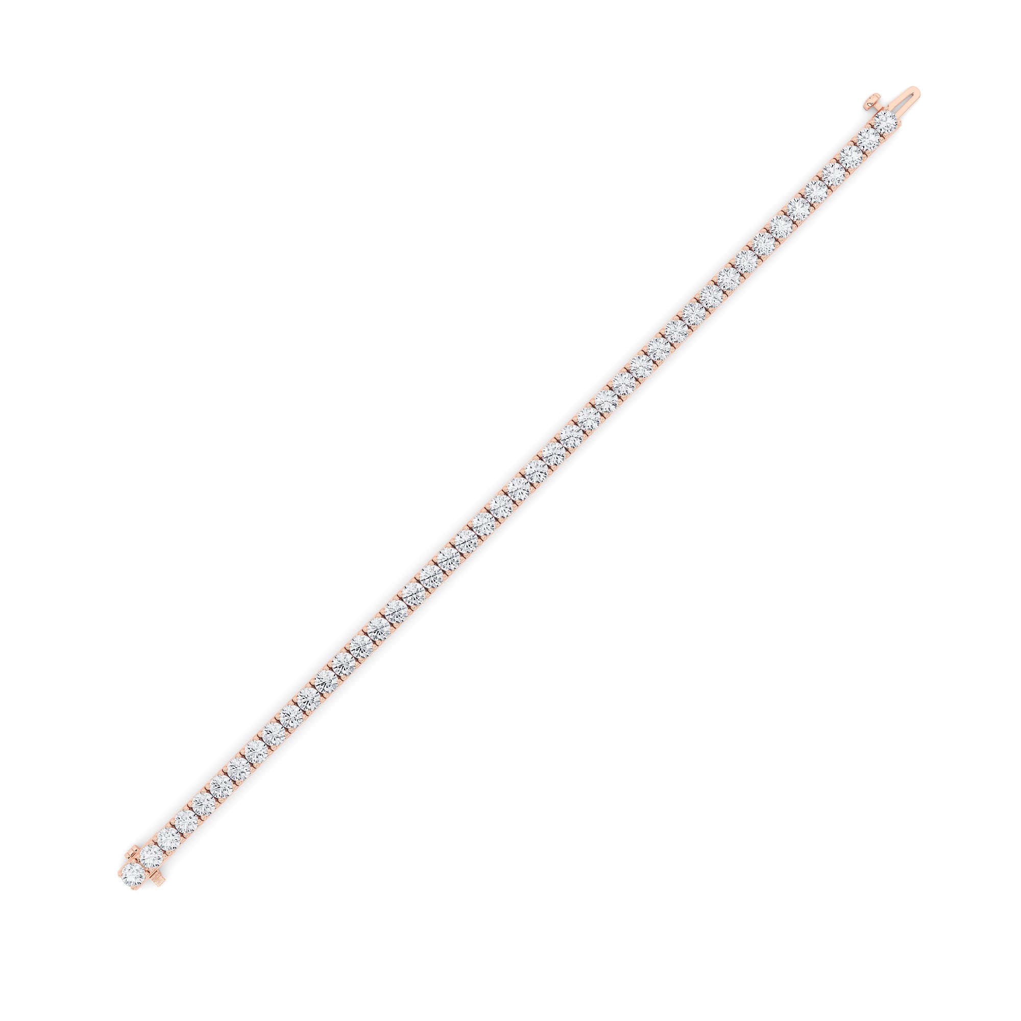 10.25CTW Round Shaped Lab Grown Diamond (F/VS) Bracelet in 14K Gold
