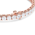 10.25CTW Round Shaped Lab Grown Diamond (F/VS) Bracelet in 14K Gold