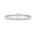 9CTW Round Shaped Lab Grown Diamond (F/VS) Bracelet in 14K Gold