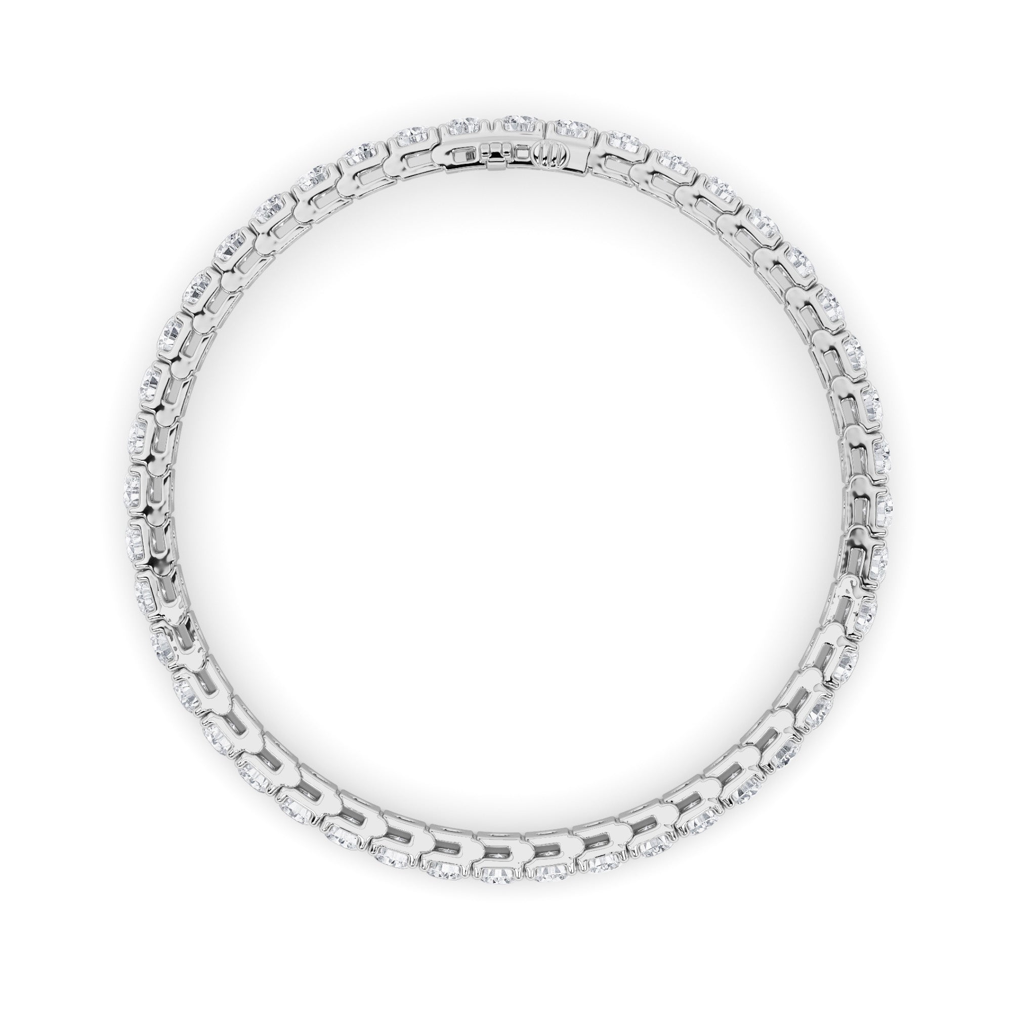 9CTW Round Shaped Lab Grown Diamond (F/VS) Bracelet in 14K Gold