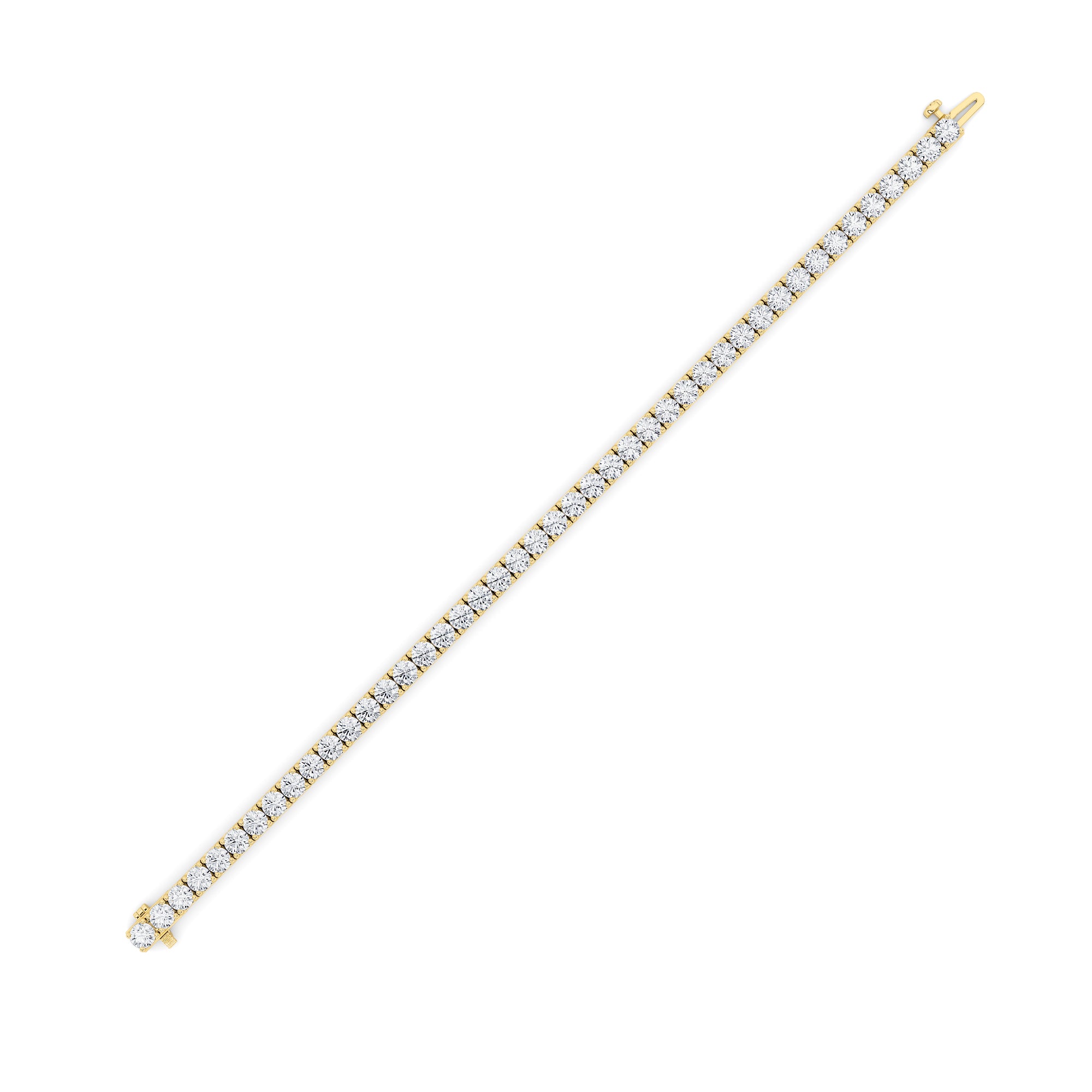 9CTW Round Shaped Lab Grown Diamond (F/VS) Bracelet in 14K Gold