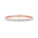 9CTW Round Shaped Lab Grown Diamond (F/VS) Bracelet in 14K Gold