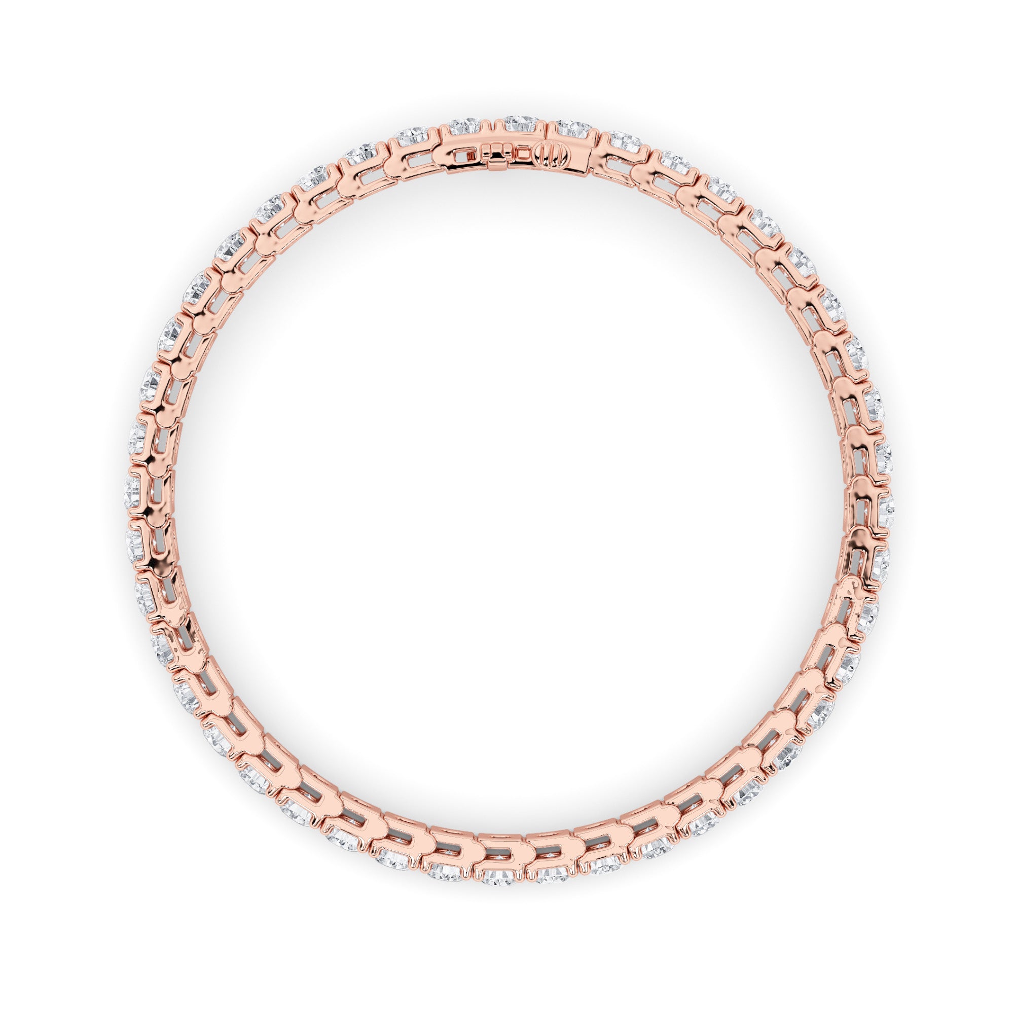 9CTW Round Shaped Lab Grown Diamond (F/VS) Bracelet in 14K Gold