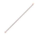 9CTW Round Shaped Lab Grown Diamond (F/VS) Bracelet in 14K Gold