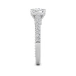 2CTW Round Shaped Lab Grown Diamond (F/VS) Two Tone Accented Rope Design Engagement Ring in 14K Gold