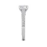 2CTW Round Shaped Lab Grown Diamond (F/VS) Two Tone Accented Rope Design Engagement Ring in 14K Gold