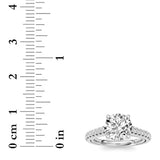2CTW Round Shaped Lab Grown Diamond (F/VS) Two Tone Accented Rope Design Engagement Ring in 14K Gold