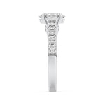 2CTW Oval Shaped Lab Grown Diamond (F/VS) Accented Milgrain Engagement Ring in 14K Gold