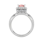 2CTW Elongated Cushion Shaped Lab Grown Diamond (F/VS) Ring in 14K Gold
