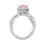 2CTW Elongated Cushion Shaped Lab Grown Diamond (F/VS) Ring in 14K Gold