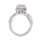 2CTW Elongated Cushion Shaped Lab Grown Diamond (F/VS) Ring in 14K Gold