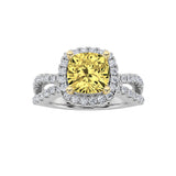 2.25CTW Elongated Cushion Shaped Lab Grown Diamond (F/VS) Ring in 14K Gold