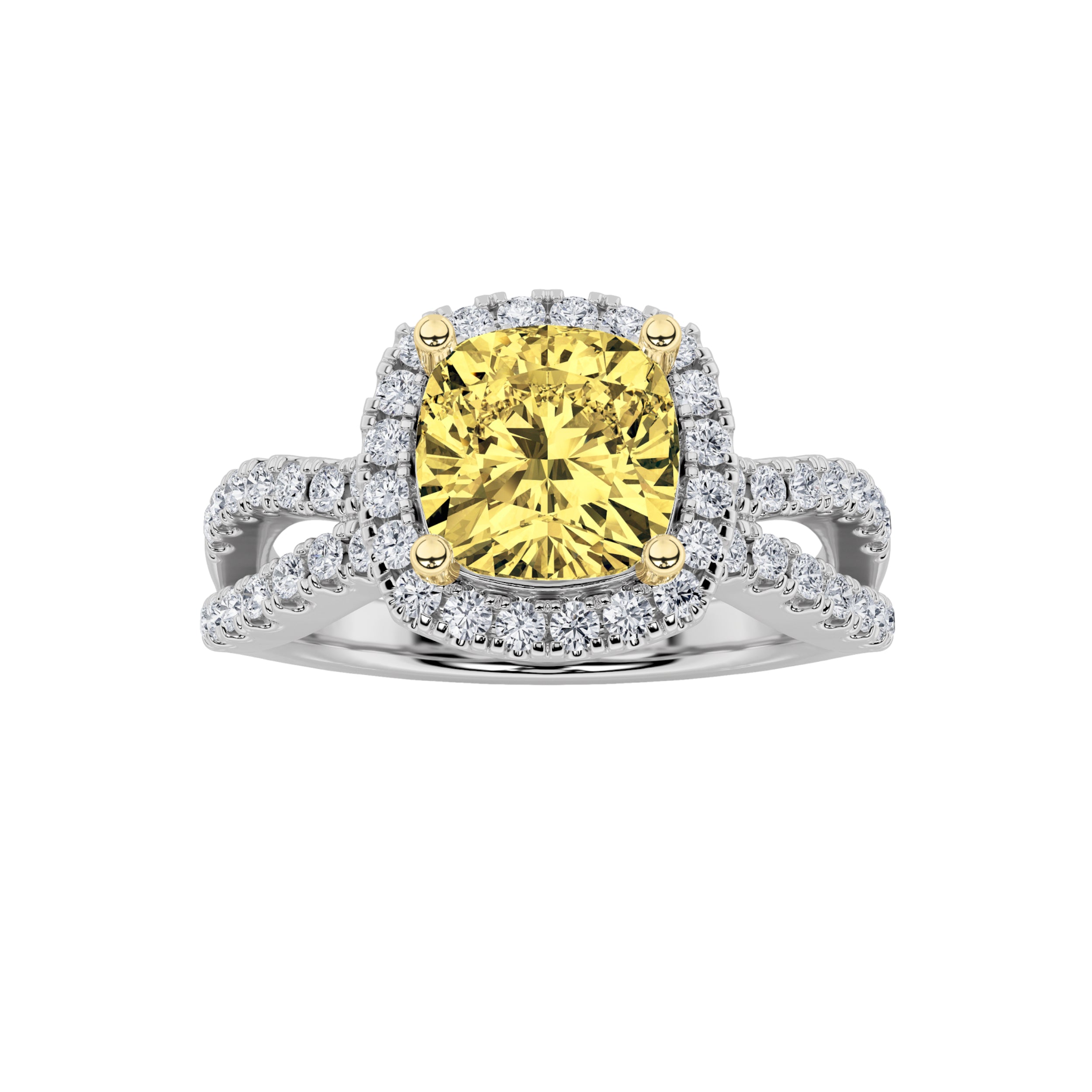 2.25CTW Elongated Cushion Shaped Lab Grown Diamond (F/VS) Ring in 14K Gold