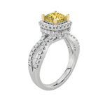 2.25CTW Elongated Cushion Shaped Lab Grown Diamond (F/VS) Ring in 14K Gold