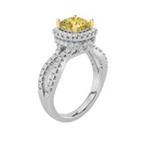 2.25CTW Elongated Cushion Shaped Lab Grown Diamond (F/VS) Ring in 14K Gold